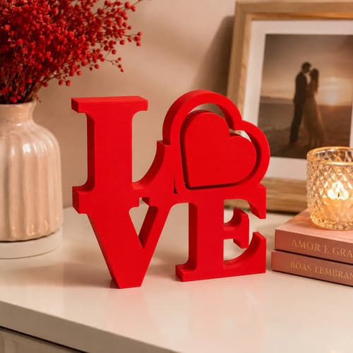 Enfeite Decorativo Love Para Mesa Presente Romântico Casal