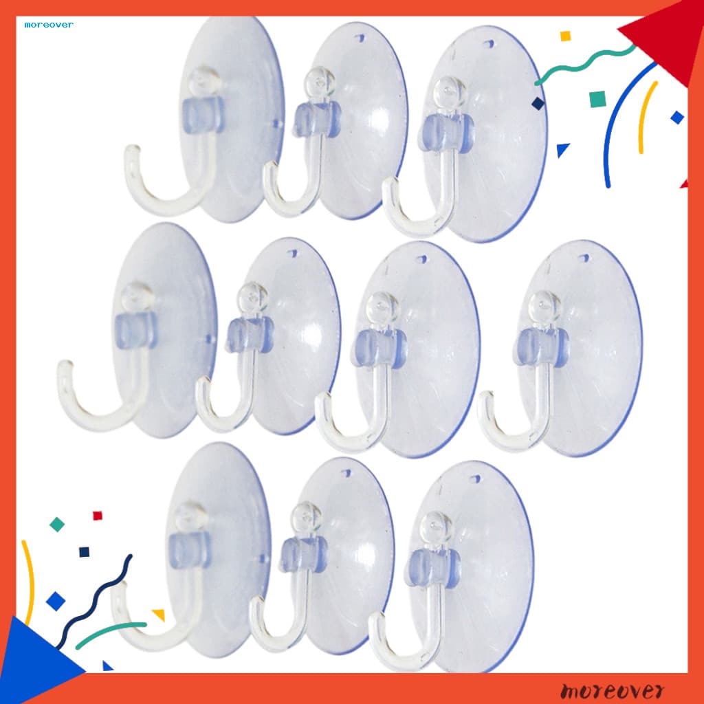 Mais 10 Pcs Ganchos De Parede Transparentes Otários Cozinha Banheiro Cabides Ventosa