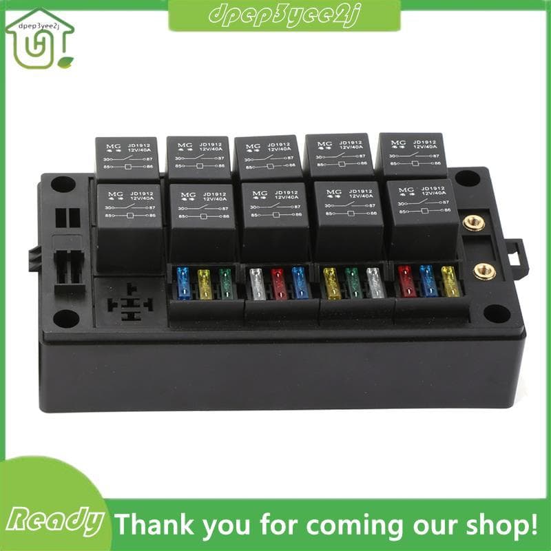 Auto Automotivo Do Centro De Controle Da Caixa Fusível Conjunto 12V/24V Suporte Relé