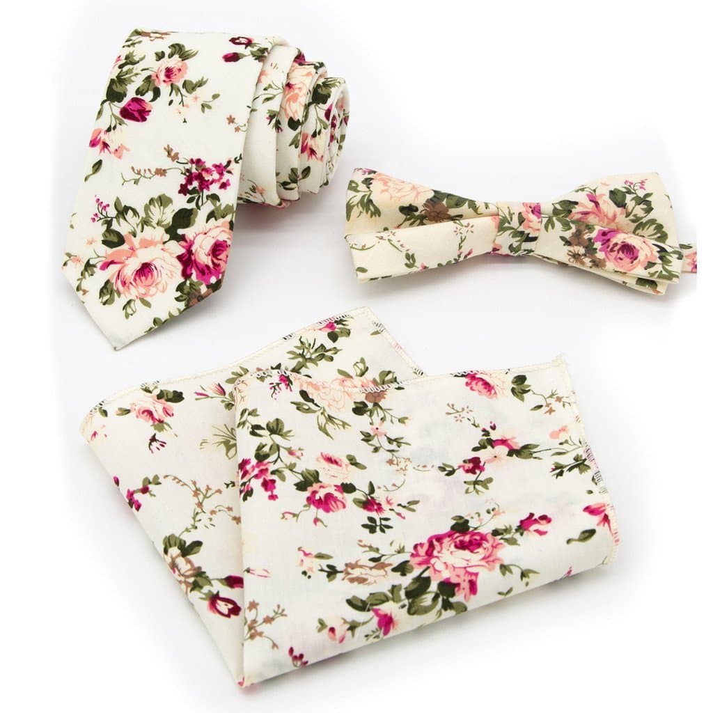 Gravatas estampadas elegantes, gravatas, laços de pescoço, lenços, lenços de bolso 100% algodão.
