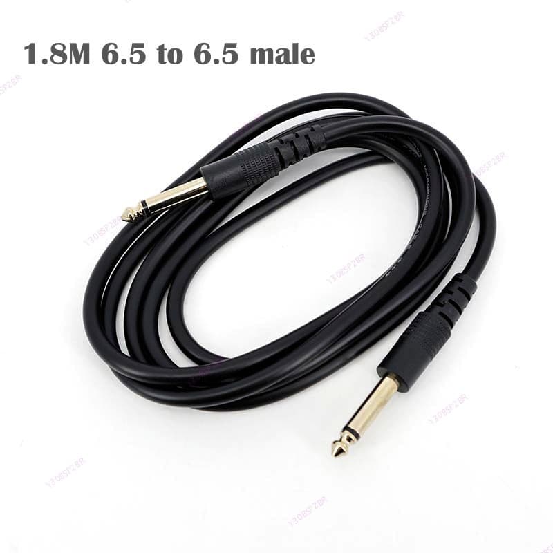 1.8m 6.5mm 6.35mm jack Macho Para 6.35mm 6.5 mono Alto-Falante 2 Pólos Cabo De Guitarra 1/4 " Amplificador Misturador El