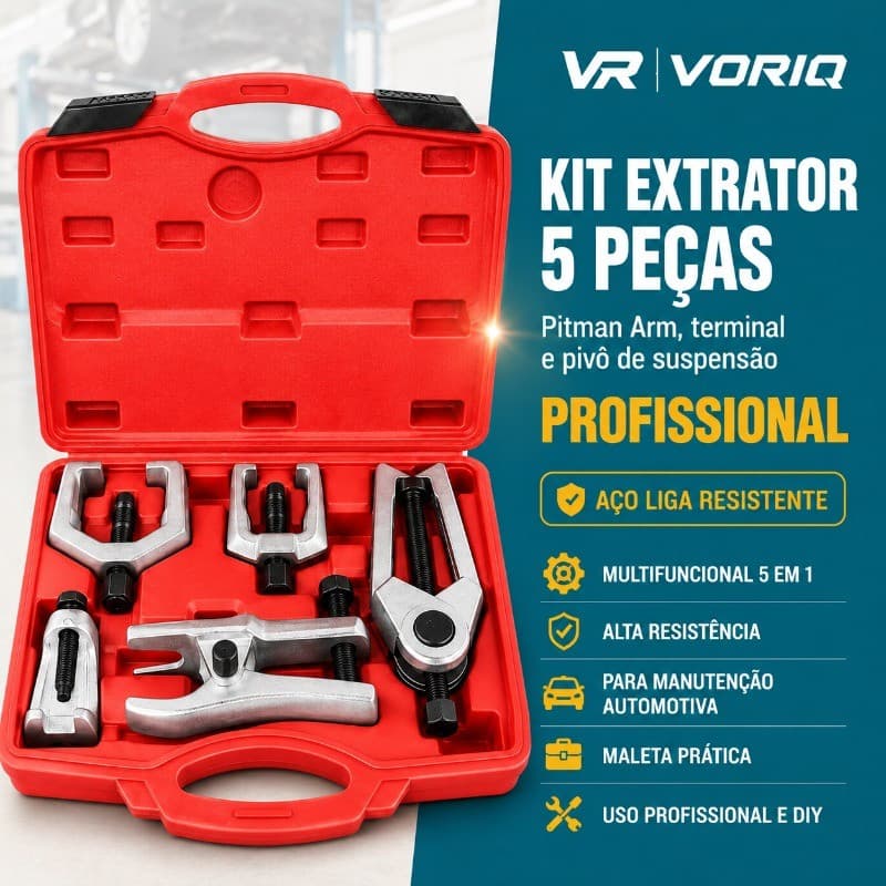 Kit Extrator 5 Peças Extrator De Braço Pitman Separador Terminal Direção Separador Junta Esférica Carro