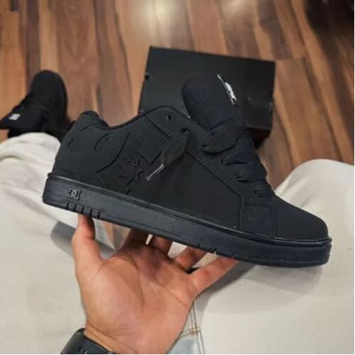 Tênis DC Shoes Court Graffik TX Lançamento Preto/Branco Robusto Sola Reta Masculino Envio Rápido Queima de Estoque !