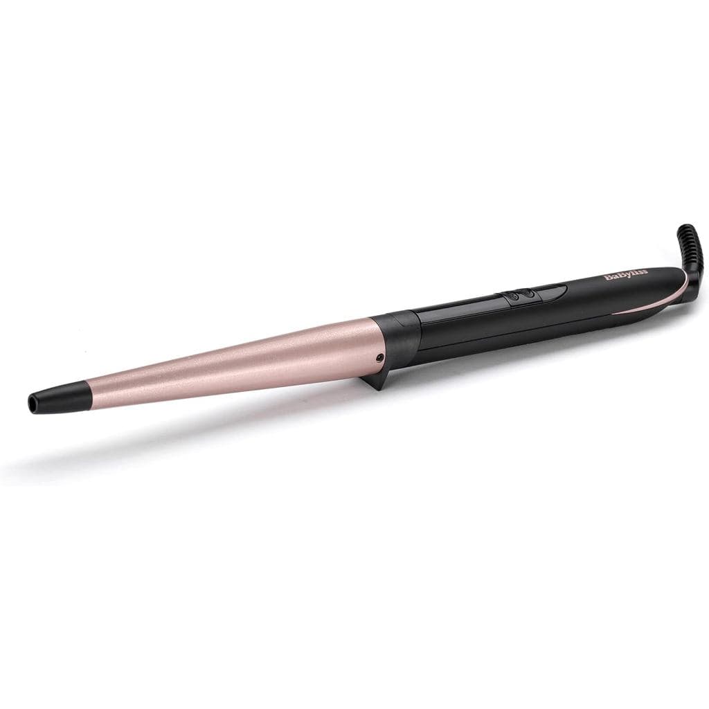 Modelador de Cabelo Manual Cônico BaByliss em Quartzo Rosa - Barril cônico de cerâmica, faixa de tamanho de ondulação de