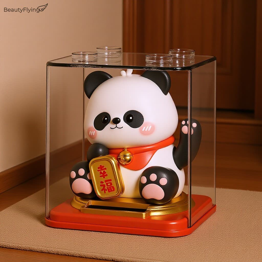 Decoração Do Painel Carro Lucky Panda-Estatueta De Balanço Automática Para Presente Comercial