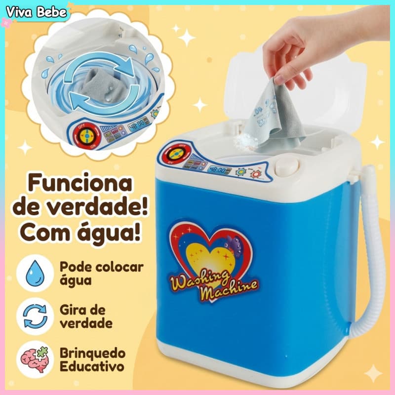 Mini Eletrodomésticos Com Balde Desidratador/Máquina De Lavar Para Simulação Infantil , Simulando Brinquedos Domésticos