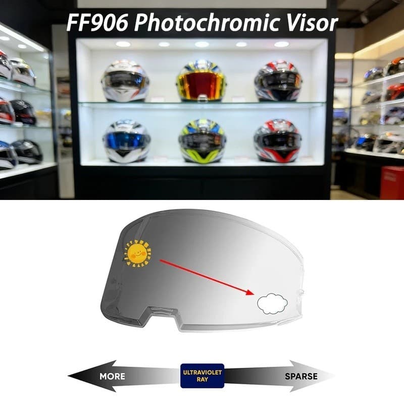 Viseira Fotocromática Para Capacete FF906 LS2 FF906 Advant Viseiras De Motocicleta Automaticall