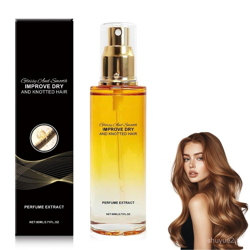 Spray de Óleo Essencial para Cabelo, Spray Condicionador para Couro Cabeludo e Fortalecedor Capilar, Condicionador Sem E