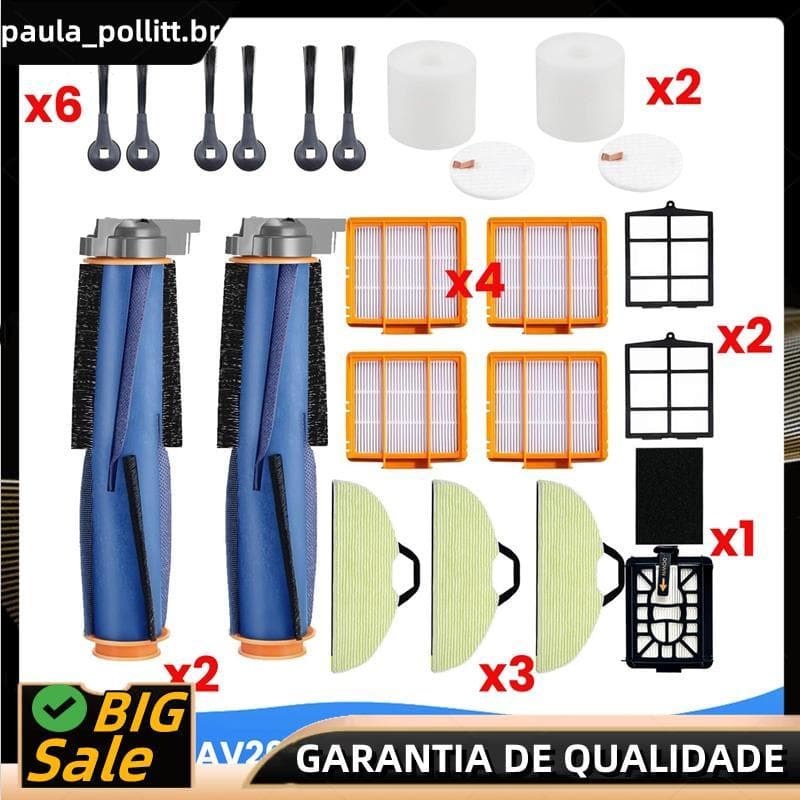 Para AV2610WA RV2610WA Matriz Plus 2-Em-1 Aspirador De Pó Robótico-Escova Principal , Filtro Lateral De Coleta De Poeira
