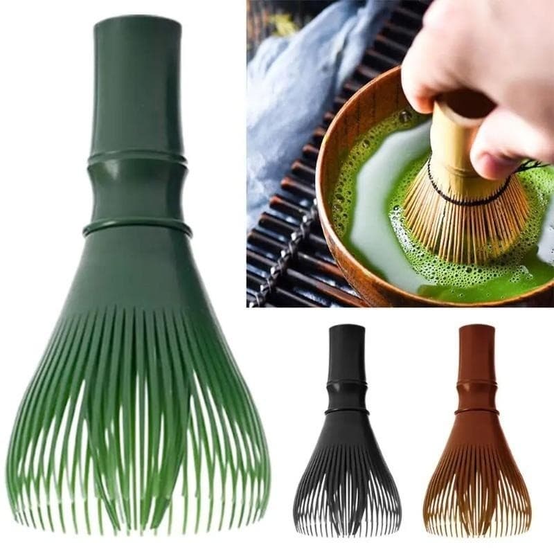 1 Plástico Resinapptea Batedor De Qualidade Alimentar Matcha Escova Chá Agitação 3 Cores K1X5