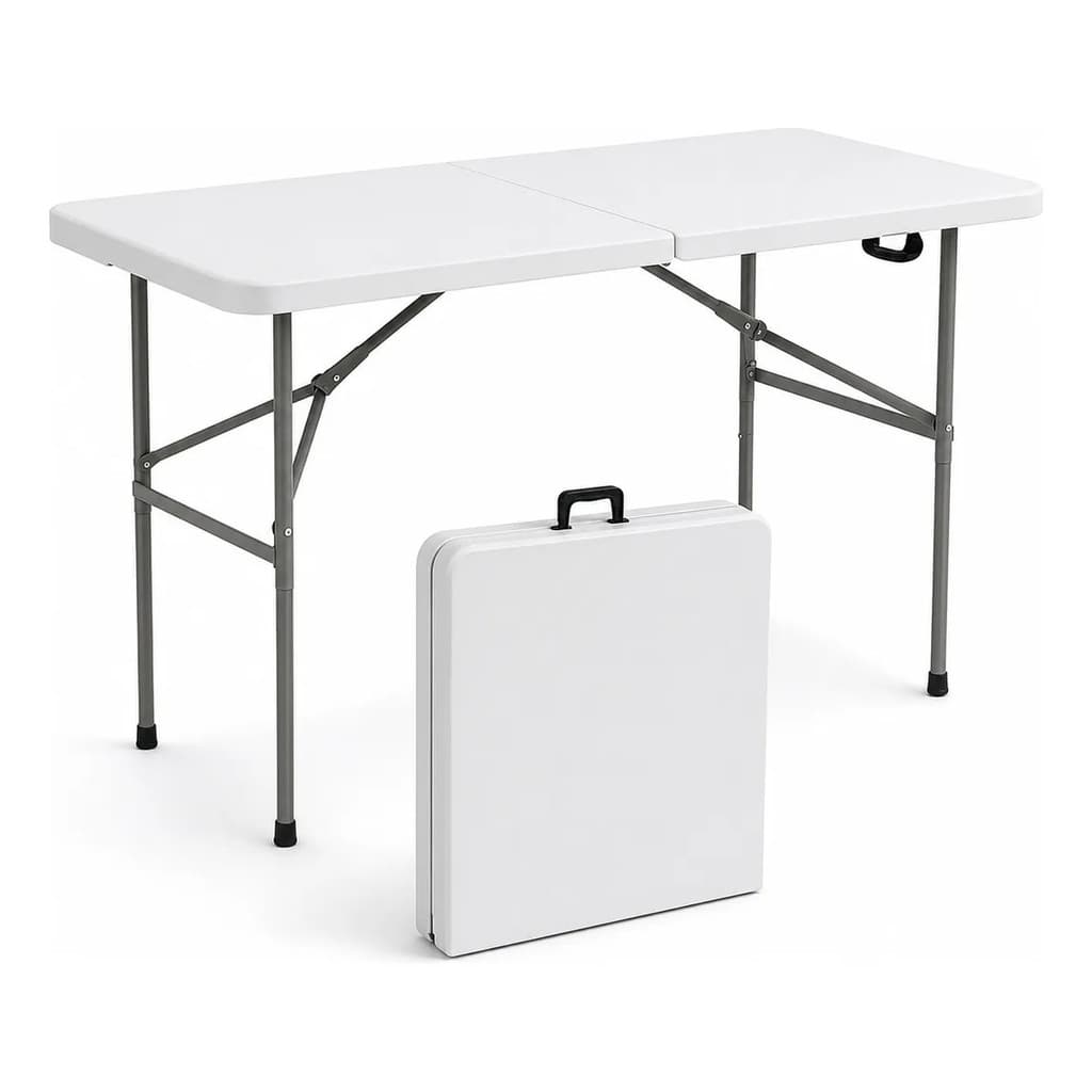 Mesa Dobrável Portátil Tipo Maleta Reforçada Camping Aço