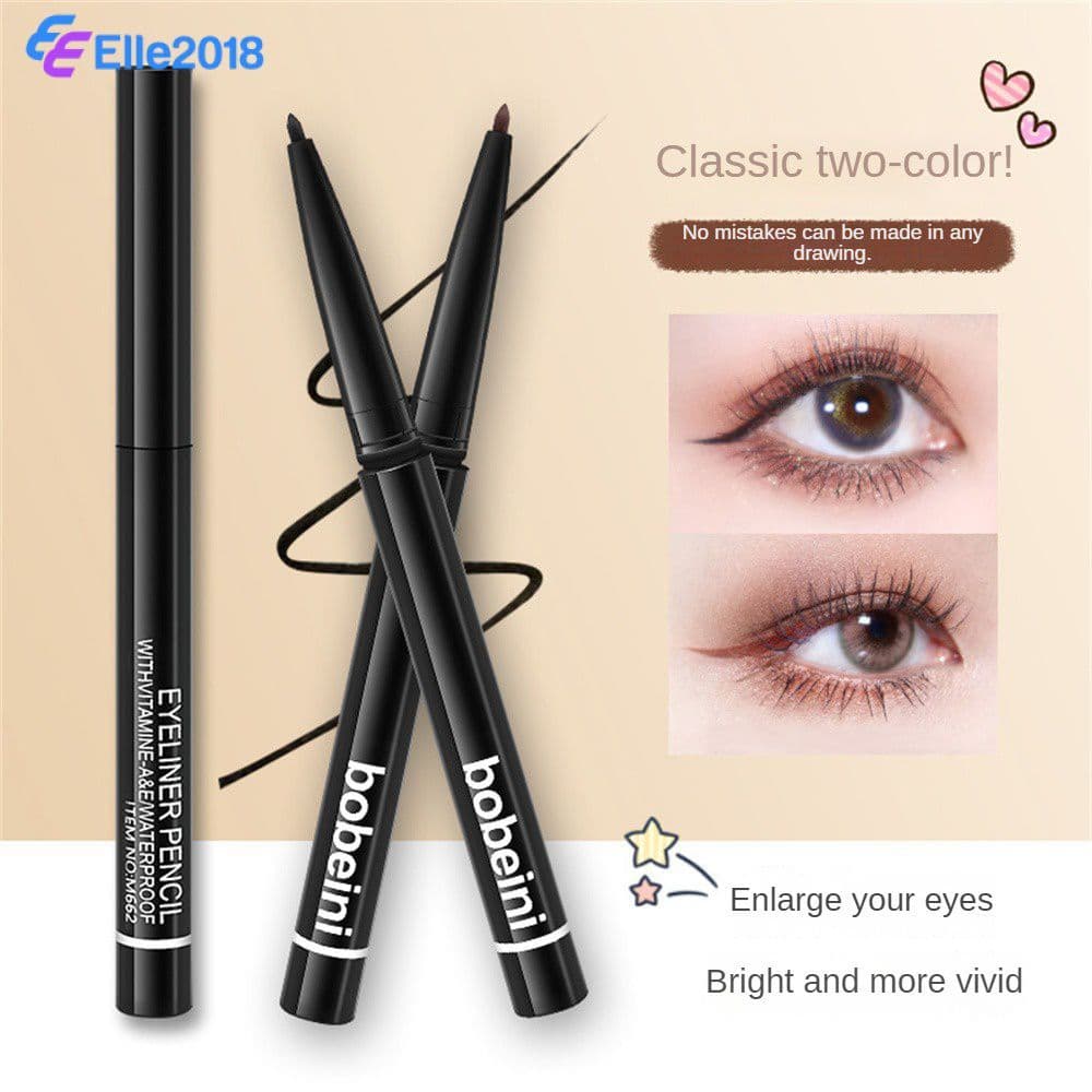 Caneta delineadora marrom BOBEINI de longa duração, sem fricção, suave e macia, maquiagem para olhos aprimorada,