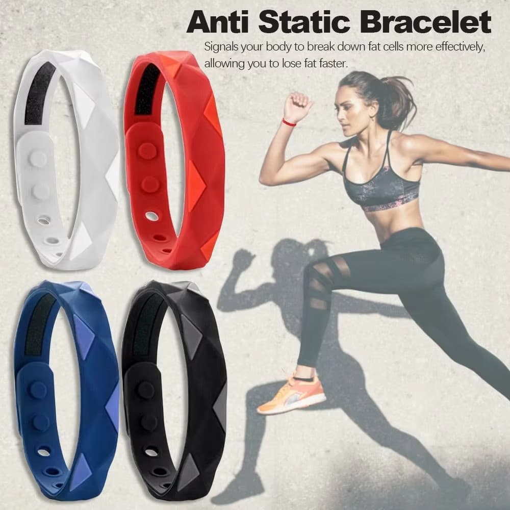 Party Anti Fatigue Jewelry Waterproof Rubber Bangle Silicone Bracelet Anti Static Bracelet