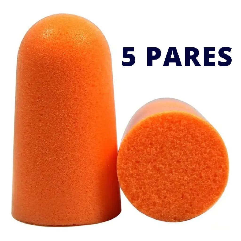 Kit 10 Protetor Auricular Plug De Espuma 1100 Sem Cordão Abafador Tampão Ouvido Dormir Sem Barulho
