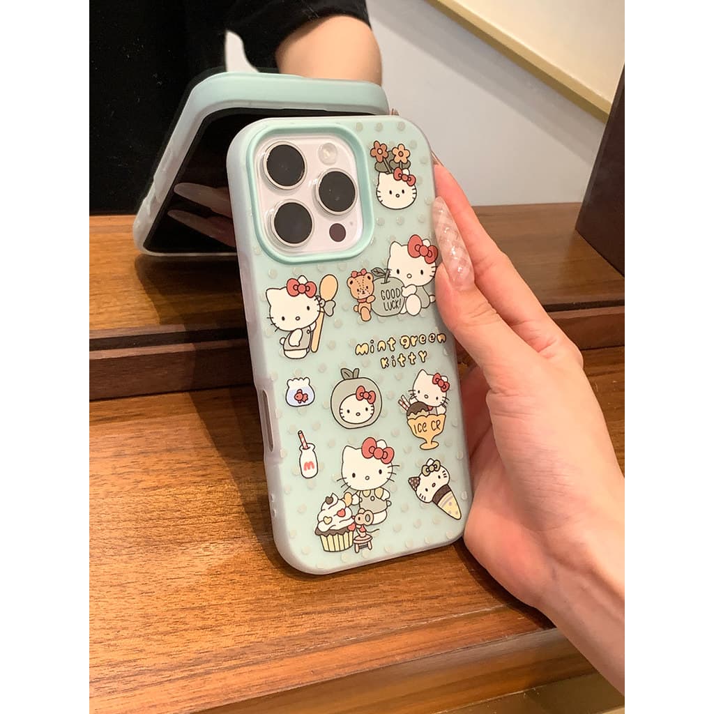 Capa de Telefone Dessert Cat 2 em 1 para Infinix Smart 20 10 HD Plus 9 8 HD Pro 7 6 HD 5 Zero 40 30 4G 5G Floral Anti-qu