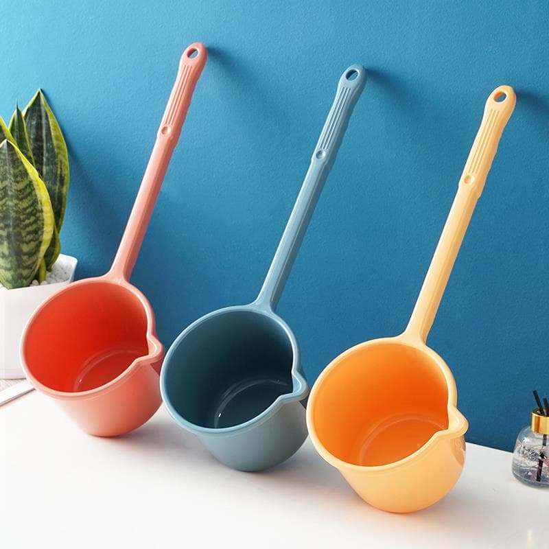 Colher de água de plástico com cabo longo, colher de Shampoo para bebê, cozinha, colher de água espessada, colher de ban