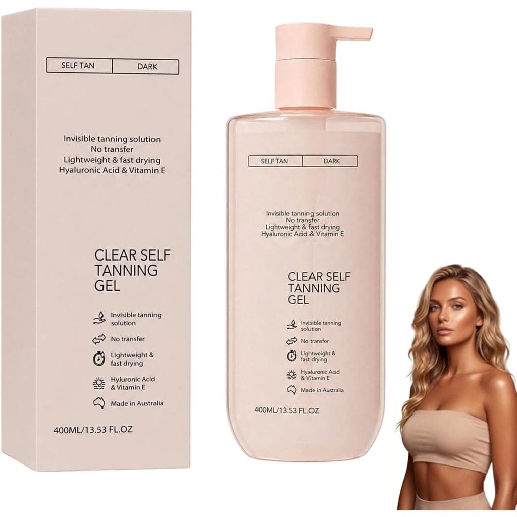 Deepwily Gel Autobronzeador Transparente, Gel Autobronzeador Transparente com Ácido Hialurônico e Vitamina E, Leve e de