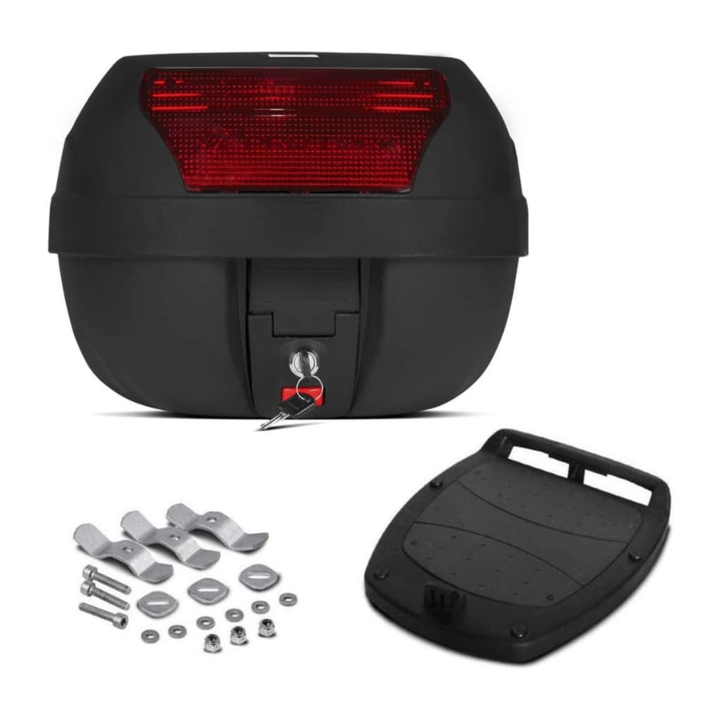Baú Bauleto 28 litros com kit fixação Smart Box Pro Tork Original Com Suporte e Encaixe com Parafusos Loja3247