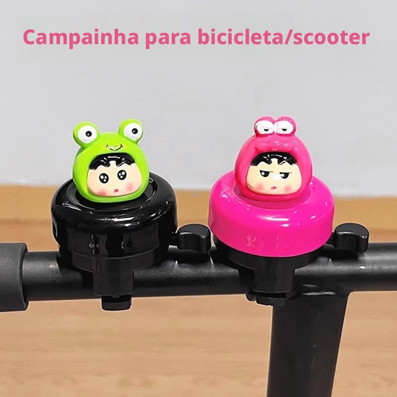 Campainha para bicicleta de montanha e de estrada, super alta e universal, com design de desenho animado fofo para bicic