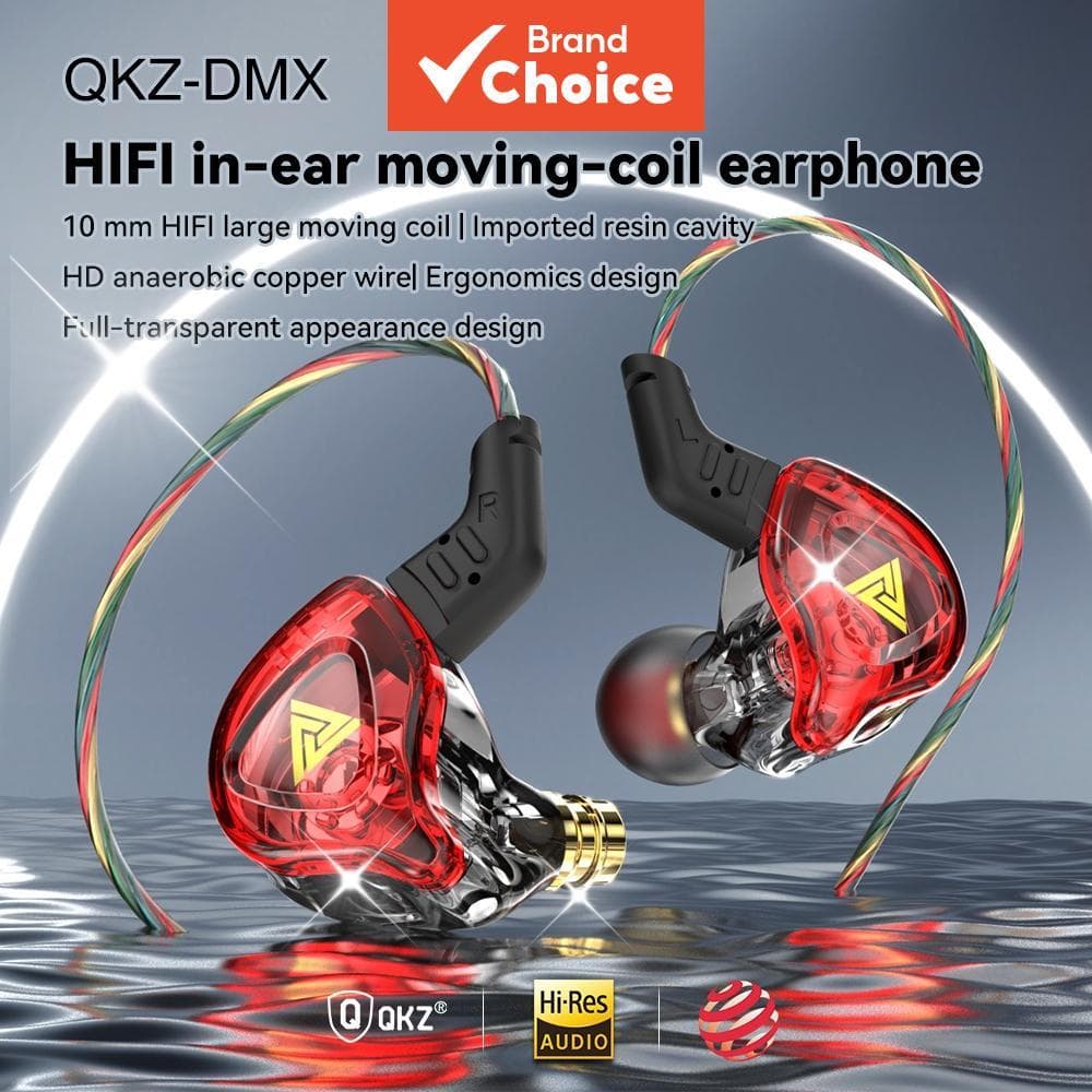 QKZ AK6 DMX Fones De Ouvido Intra-Auriculares Dinâmico Dual-Drive HiFi Stereo Sound Earbuds Com Microfone Cancelamento D