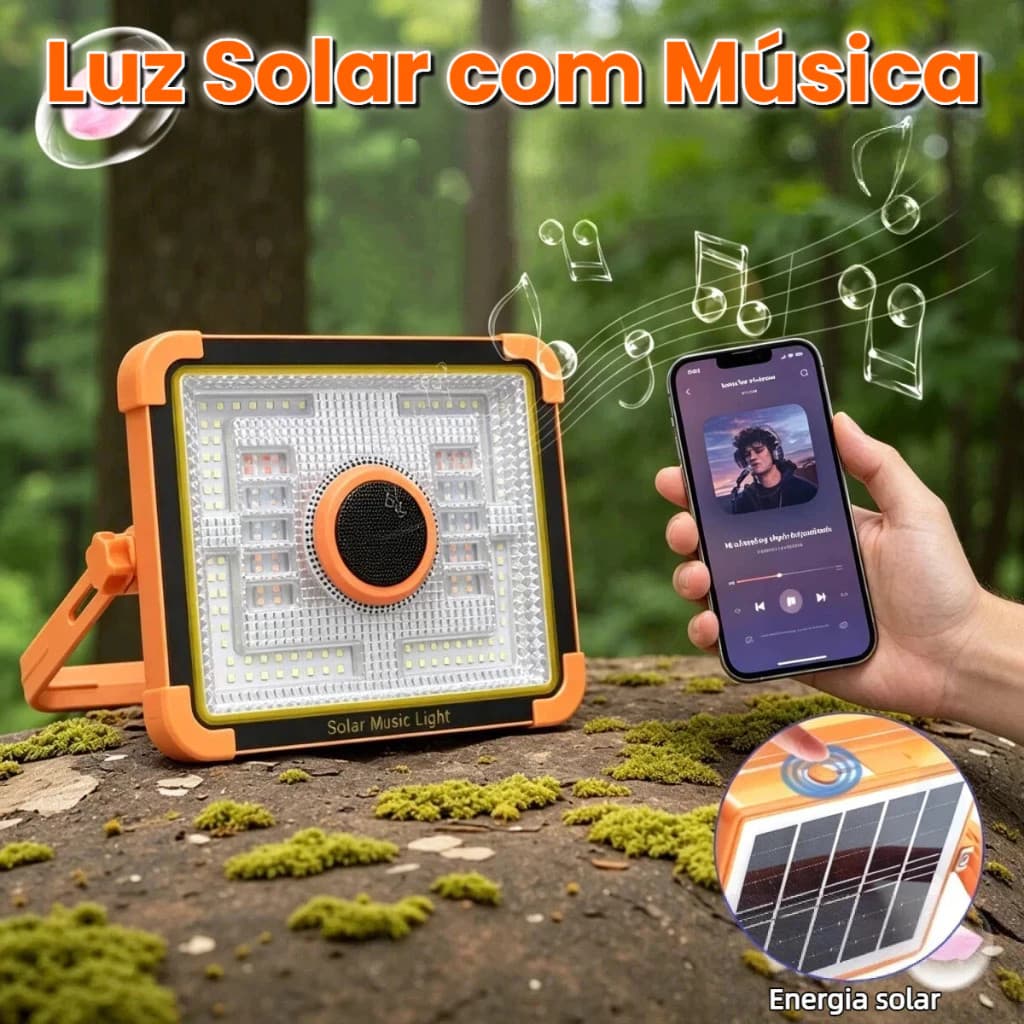 Luz Solar Portátil Luz de Acampamento Luz Refletora Portátil Para Acampamento e Emergência