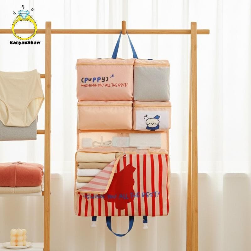 [BANY] Bolsa De Armazenamento Para Viagem Organizador Suspenso Dobrável À Prova D'água Leve De Roupas E Sapatos Em Viage