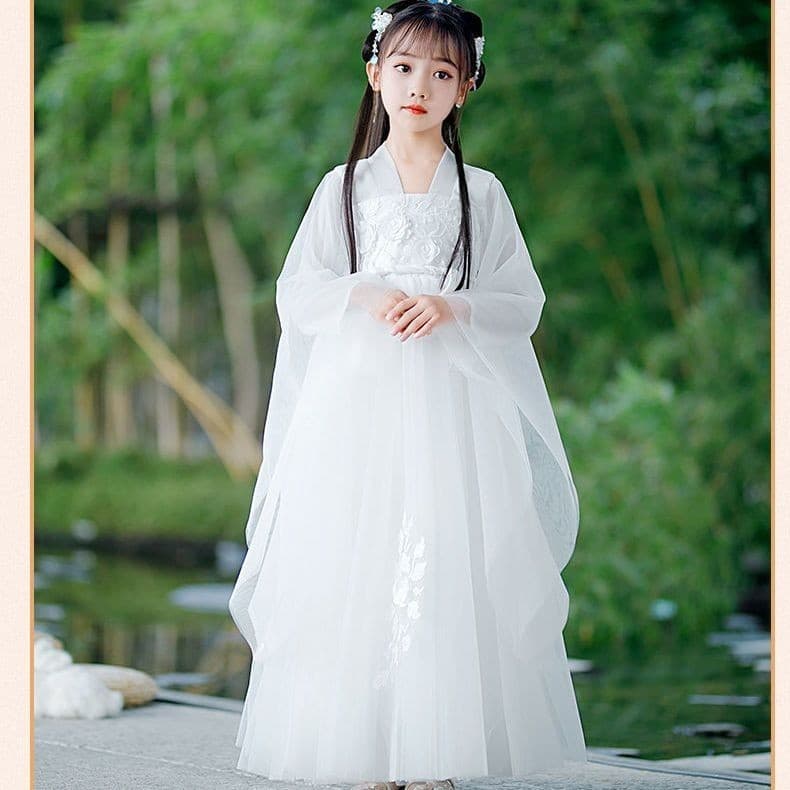 [YCF] Hanfu de manga comprida de verão para meninas, fantasia antiga, fantasia de performance em estilo chinês, fantasia