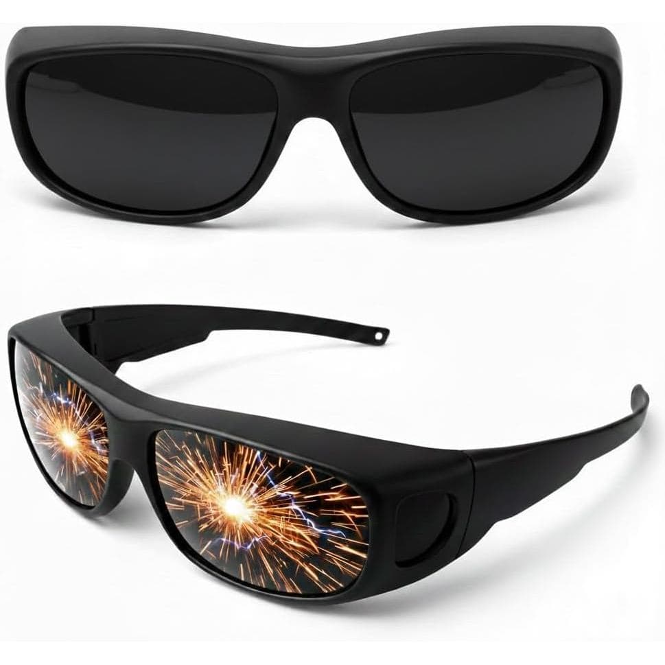 Óculos de Soldagem IR Shade 8, Óculos de Proteção Ocular ANSI Z87.1, Óculos de Segurança Protetores Envolventes para Sol