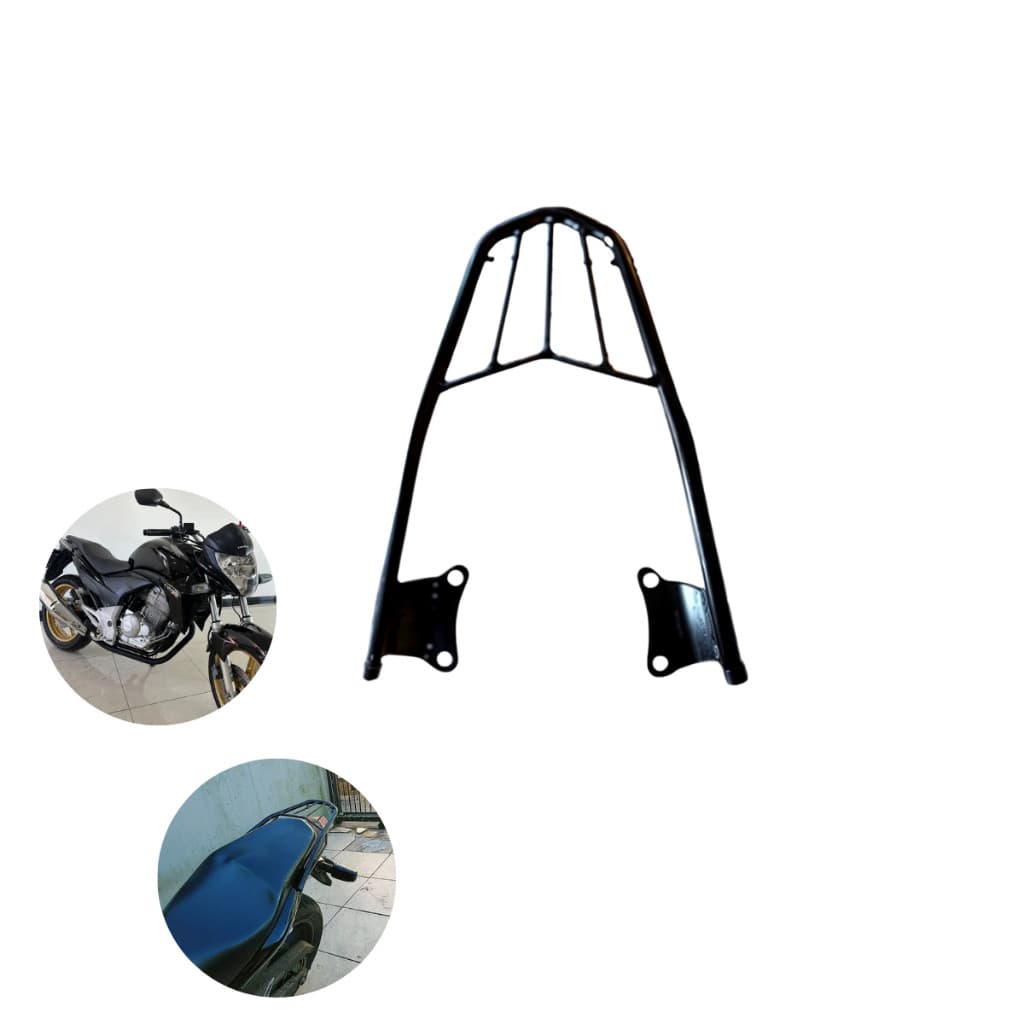 Bagageiro CB 300 Preto (Todas) Com Alto Brilho Loja4376