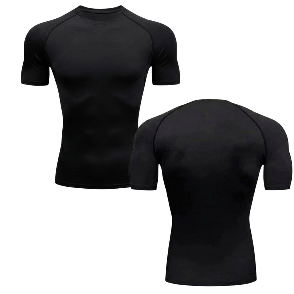 Camiseta Dry Fit Compreensão Masculina Fitness Academia Corrida Cross Fit Poliéster Esporte Anti Suor