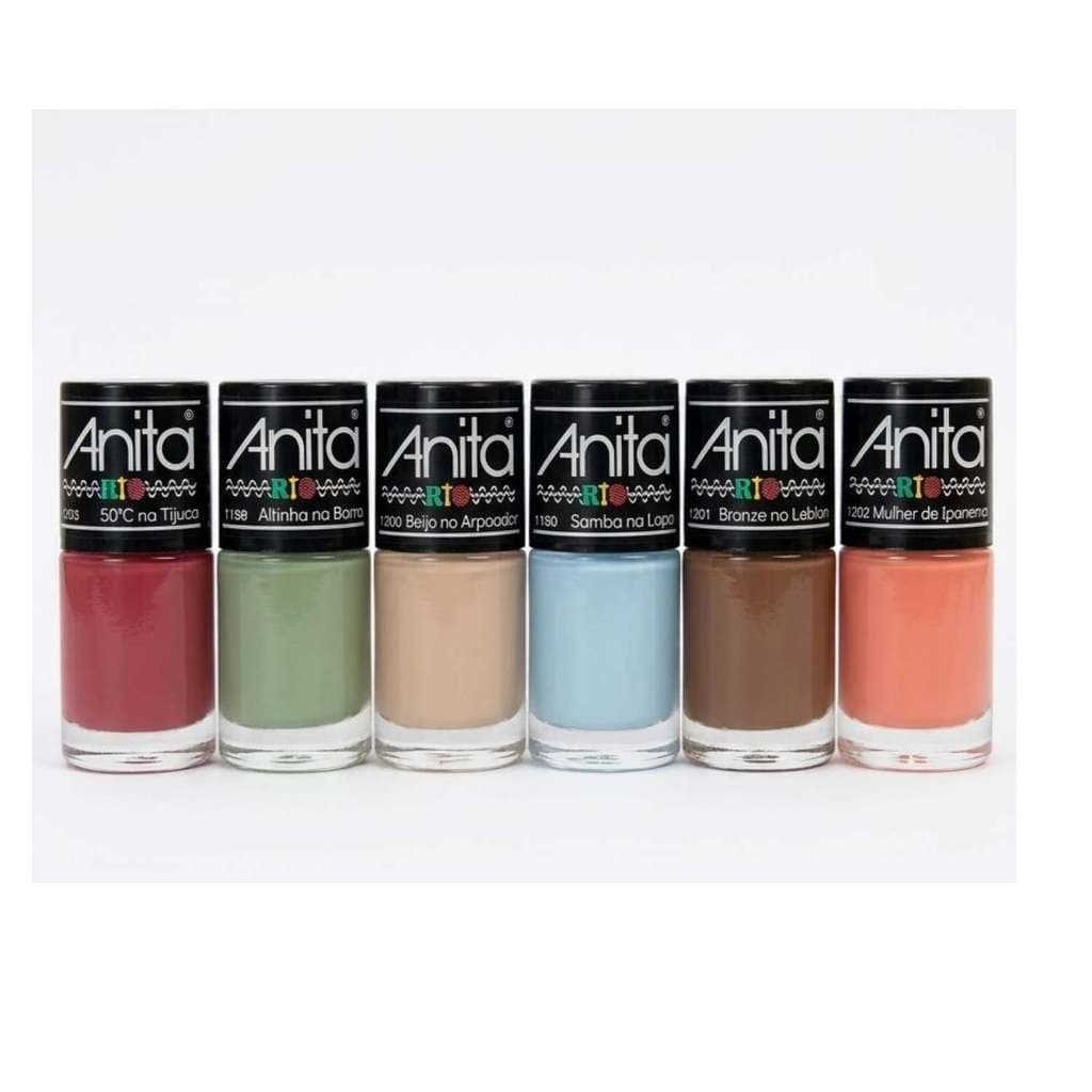 Kit 6 Esmaltes Anita Coleção Rio Cores Novas Verão Lançamento