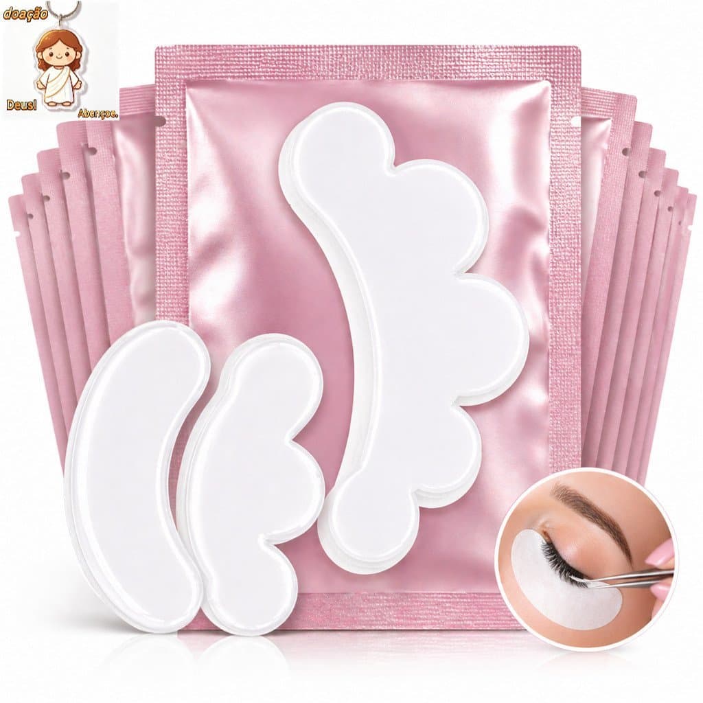 50 Pares Protetor de Pálpebras em Gel para Alongamento de Cílios Pads Profissional