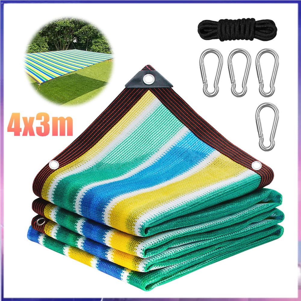 Kit de guarda-sol de jardim respirável, cor 3x4m, adequado para estufa, terraço, casa de frango