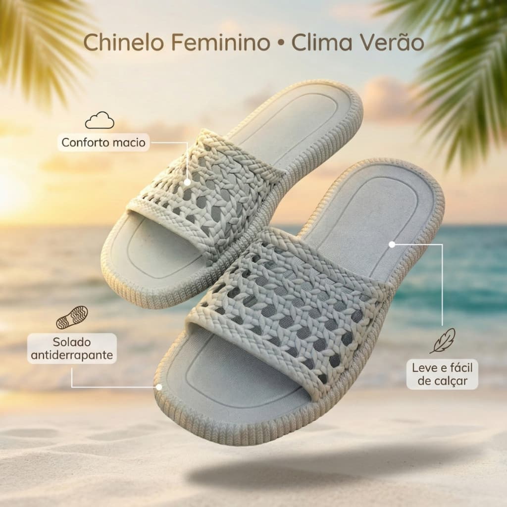 Chinelo Feminino Slide Nuvem Ideal Para Caminhadas Rb-M 26