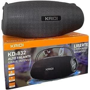 Caixa De Som Kaidi Bluetooth Portátil Resistente a Água Luz Led KD-832 55W