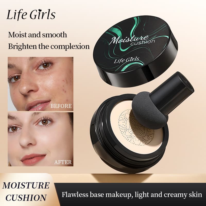 Mushroom Air Cushion (em inglês)| Hidratante concelector duradouro maquiagem nua maquiagem de beleza maquiagem
