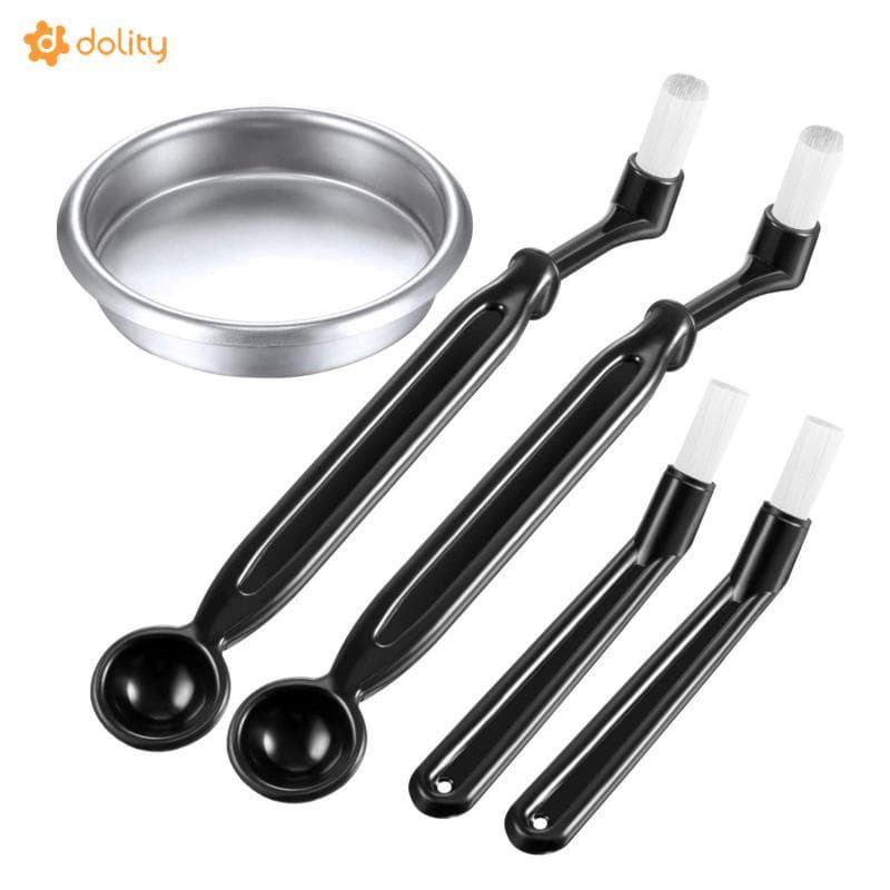[Acituna] Escova De Limpeza De Cabeça De Grupo De 5 Peças Kit De Máquina De Café Expresso Angular Abrangente De Aço Inox