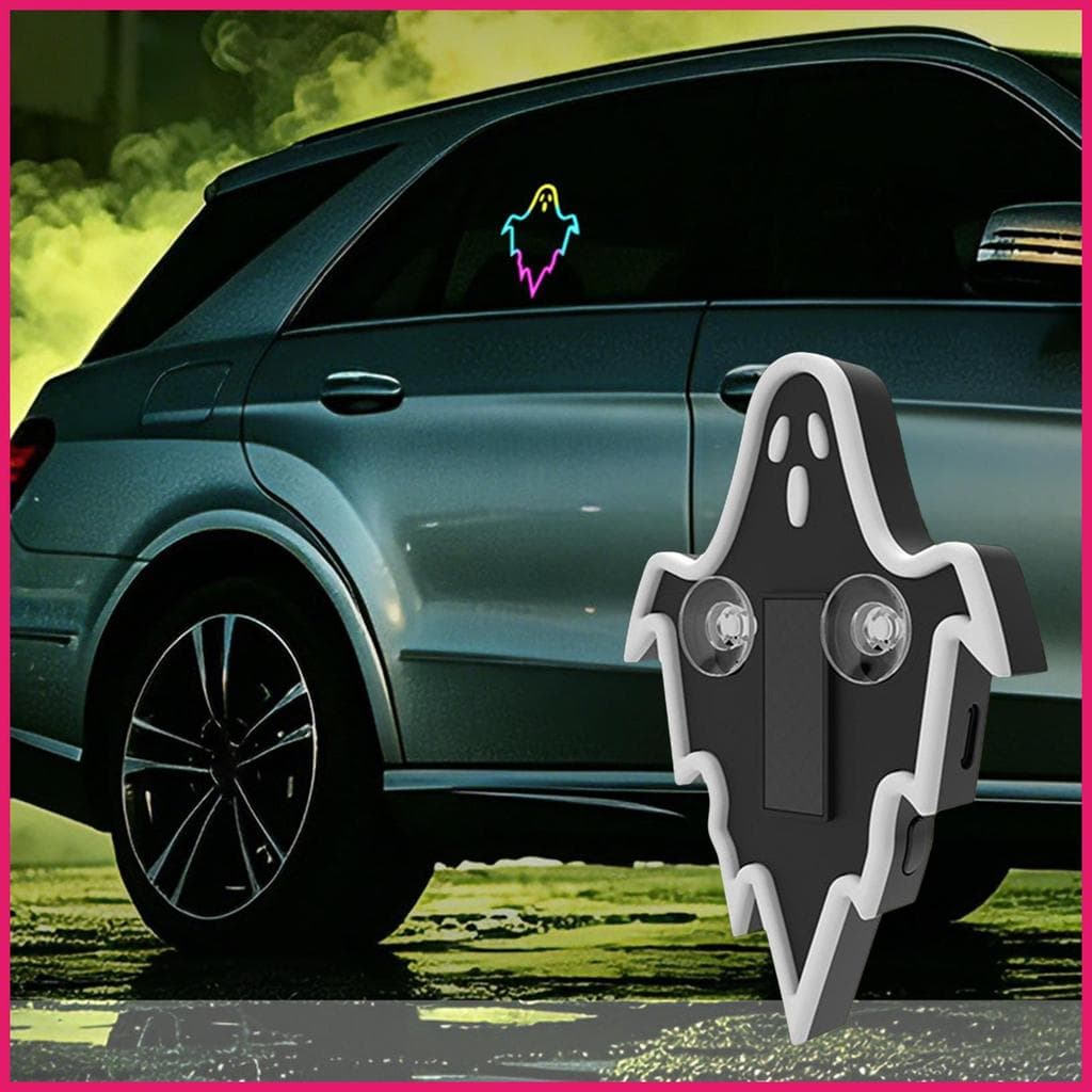 Iluminação Ambiente Do Carro Halloween Sem Fio Decorativo Movido A Energia Solar LED Janela Luzes Fantasmas Para Caminhã