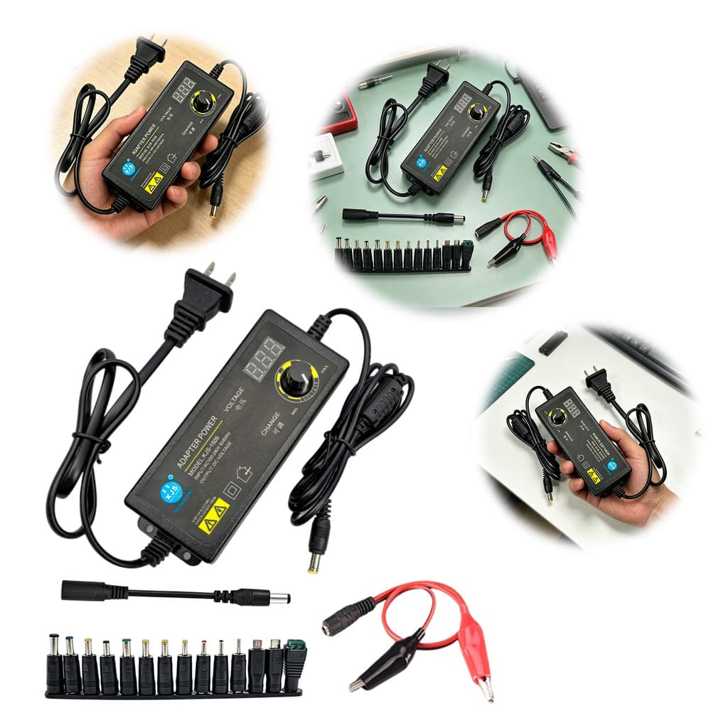 3-36V1.7A 60W Plugue De Parede De Tensão Ajustável 1 Polaridade Cabo Reverso Ac Adaptador De Alimentação Universal [covd