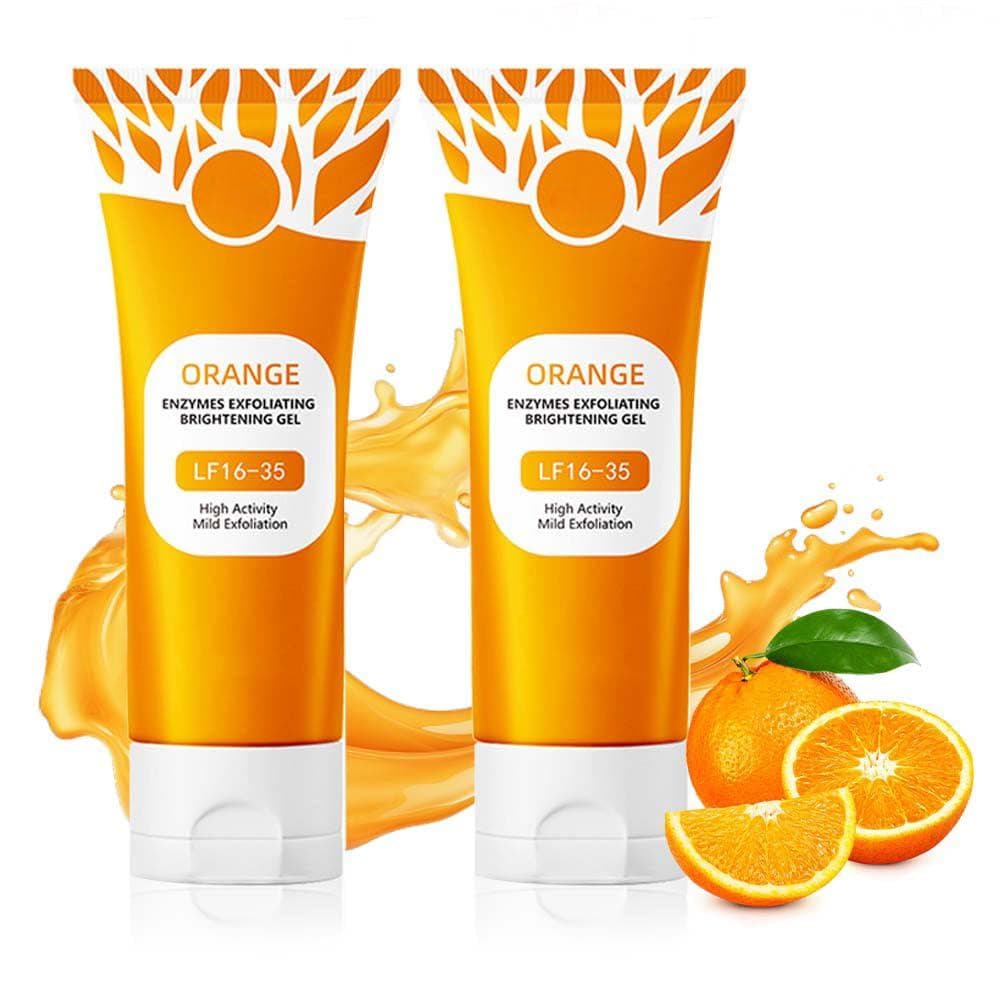 Gel Esfoliante de Laranja para Rosto e Corpo, Novo Gel Esfoliante de Laranja 2025, Limpeza Profunda dos Poros, Remove Cr
