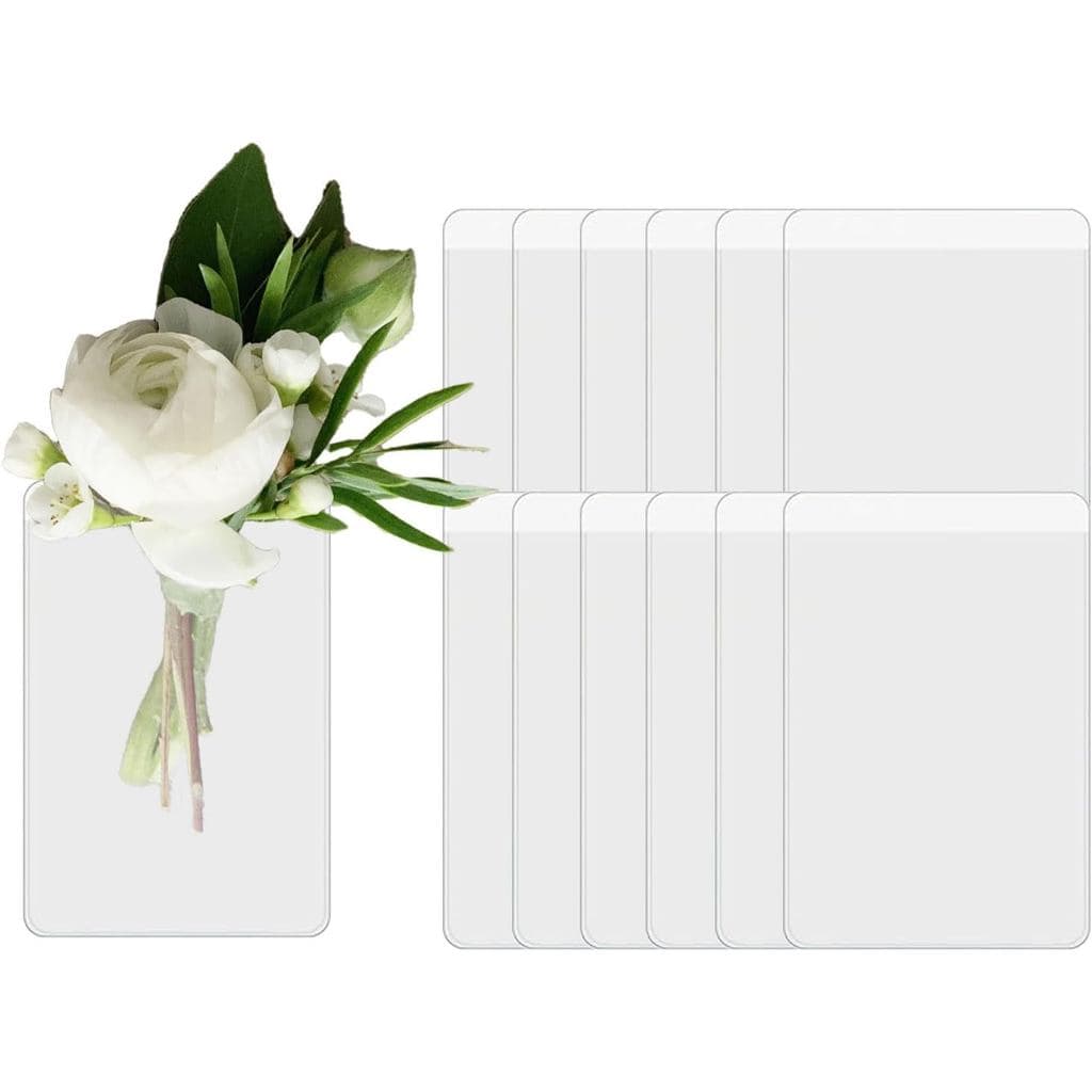 Bolsa Plástica para Boutonnière de Bolso de Paletó - Não Requer Alfinete de Lapela, Suporte Quadrado para Boutonnière pa