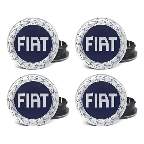 Kit 4 Calotinha Centro Roda Fiat Doblo/adventure 46,9mm Azul