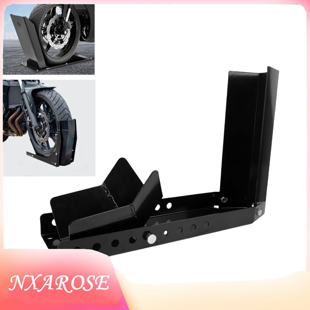 nxarose Luocute Trailer de calço de roda de motocicleta com capacidade de 3000 lb Suporte de pneu dianteiro ajustável