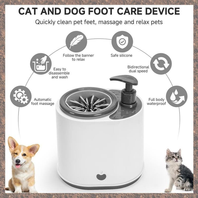 (Vyos) Lavadora De Pés Para Animais De Estimação , Limpador De Patas De Cães E Gatos , Máquina Elétrica De Lavar Domésti