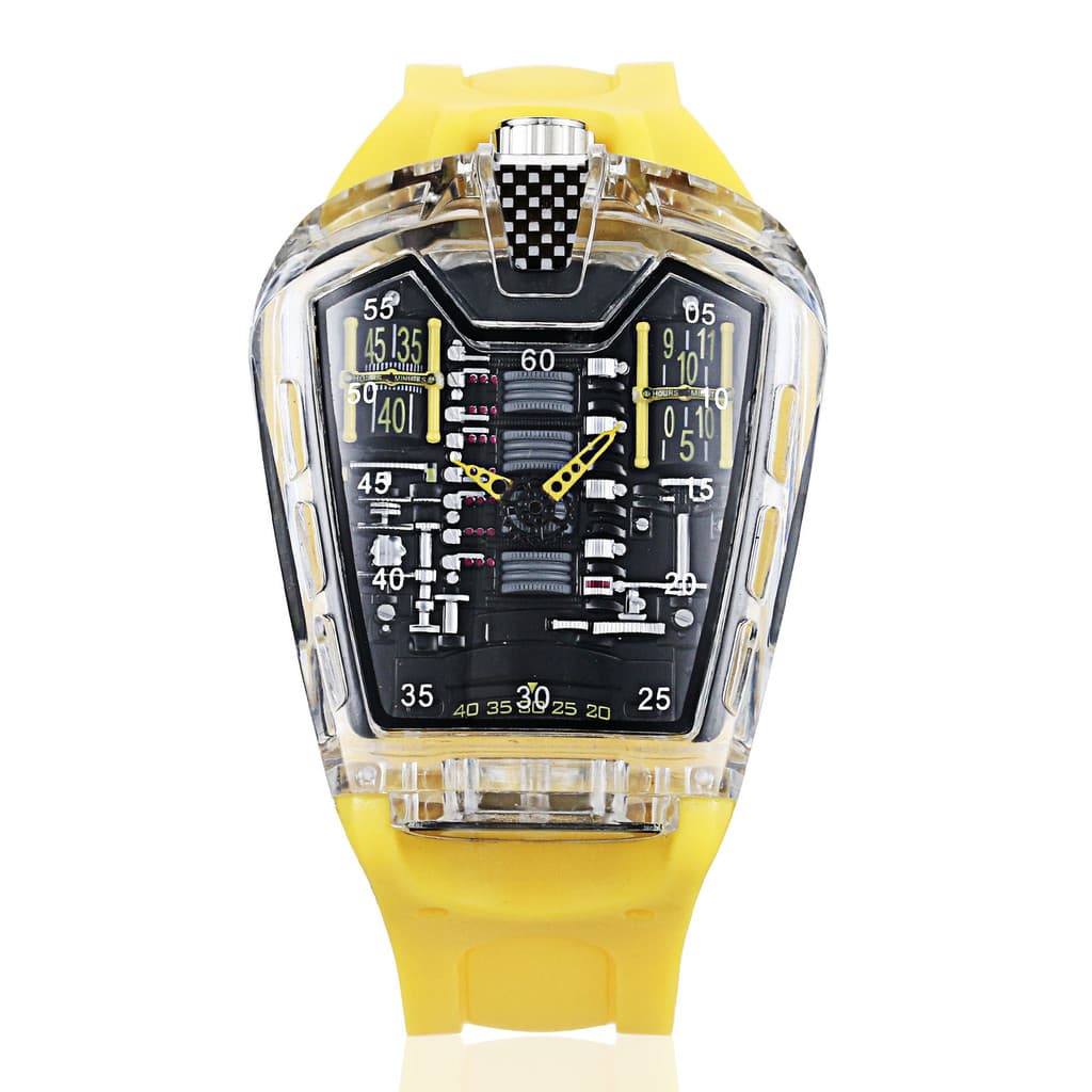 Relógio Masculino Transparente Personalizado da Kingston, Relógio de Quartzo de Silicone, Relógio Esportivo Masculino