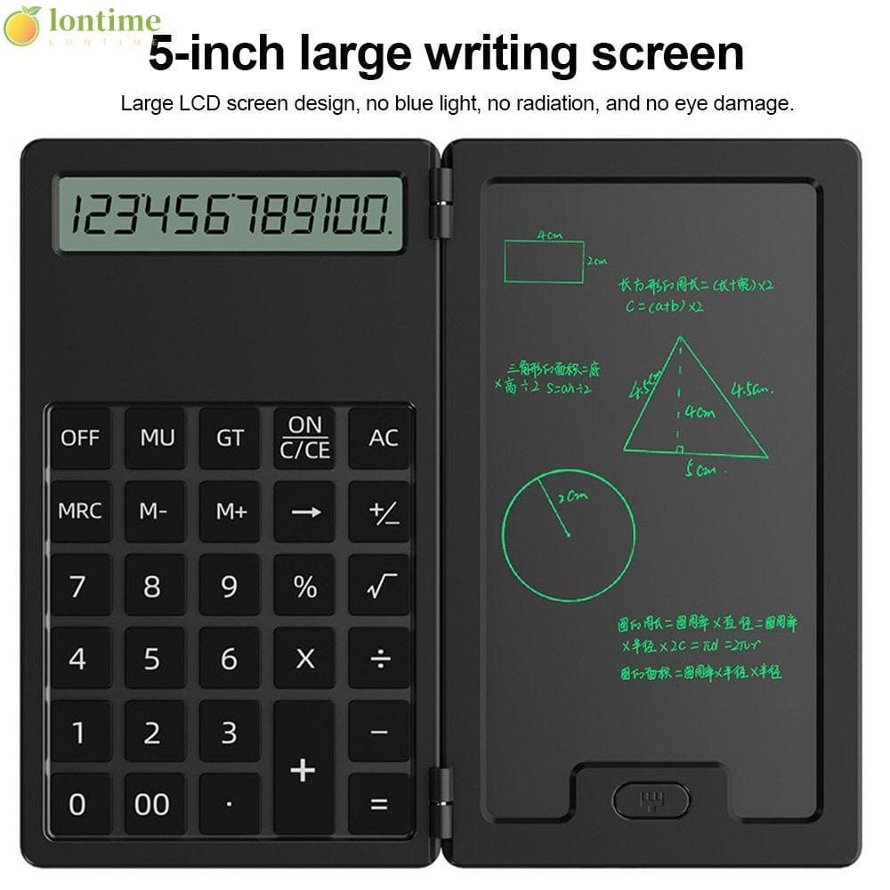 Calculadoras Científicas LONTIME , Com Calculadora Matemática Para Bloco De Escrita Stylus , De Contabilidade De 12 Dígi