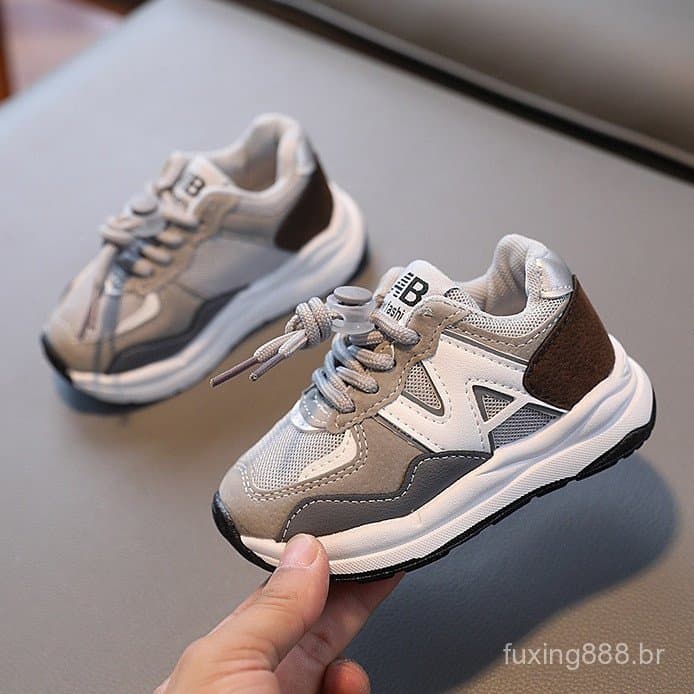 Tênis infantil Sapatos infantis casuais para meninos Moda tênis de corrida para meninas Leve e macio