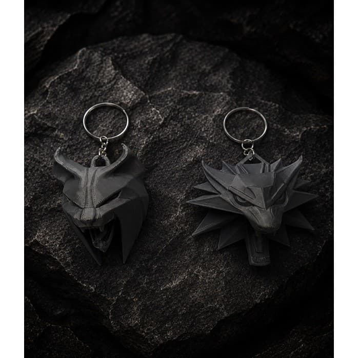 Chaveiro Medalhão The Witcher – Modelos Lobo e Lince – Game e Série