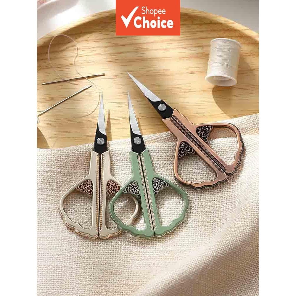 Tesouras de Bordado Vintage Ruyi - Tesouras de Tecido para Costura, Alfaiataria, Chá, Saco de Chá, Tesoura de Bordado