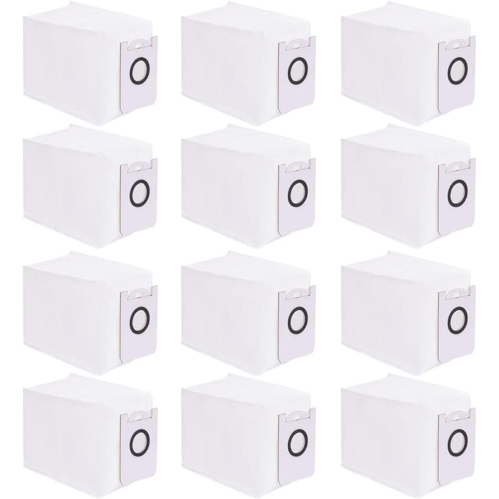 Pacote com 12 sacos de aspirador compatíveis com os robôs aspiradores autovaziáveis Bobsweep Dustin & Orb-i, peças de re